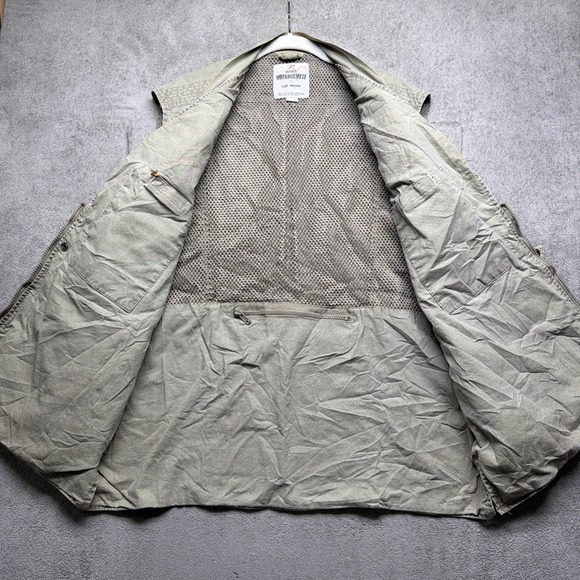 Rothco Outback Safari Utility Vest Beige Cotton Mesh Pockets Men's Medium - Picture 7 of 11